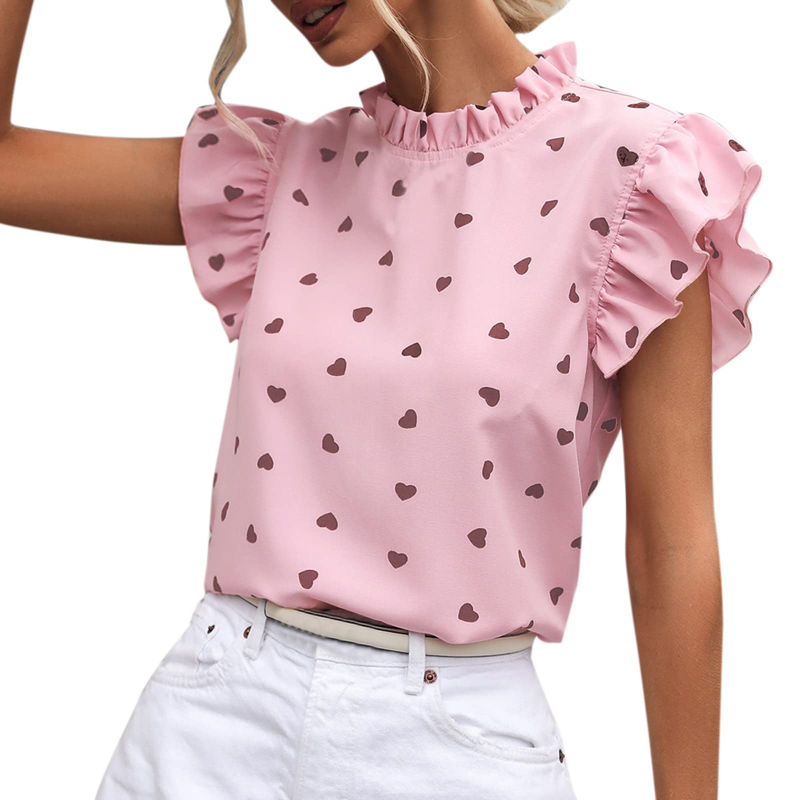 2024 Women's Summer Casual T-Shirts - Round Neck Short Sleeve Floral Blouse, Loose Fit Comfortable Cotton Top for Women | Perfect for Beach Outings, Weekend Wear & Casual Everyday Style