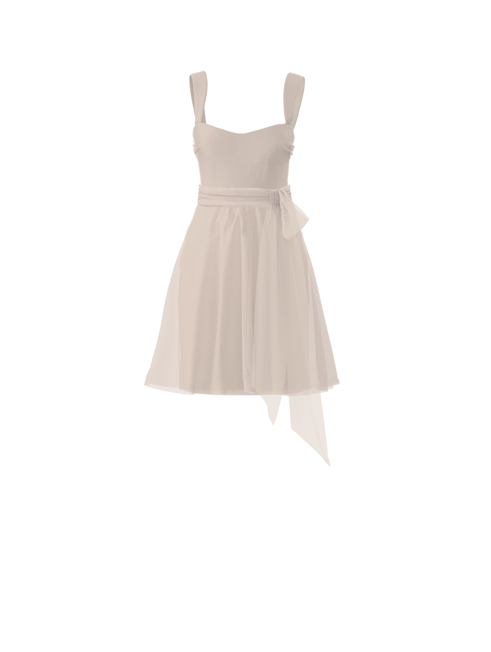 Alexis Bodice & Carla Skirt Set with Sash Belt in Fawn - Elegant Women's Outfit for Parties, Weddings & Special Occasions