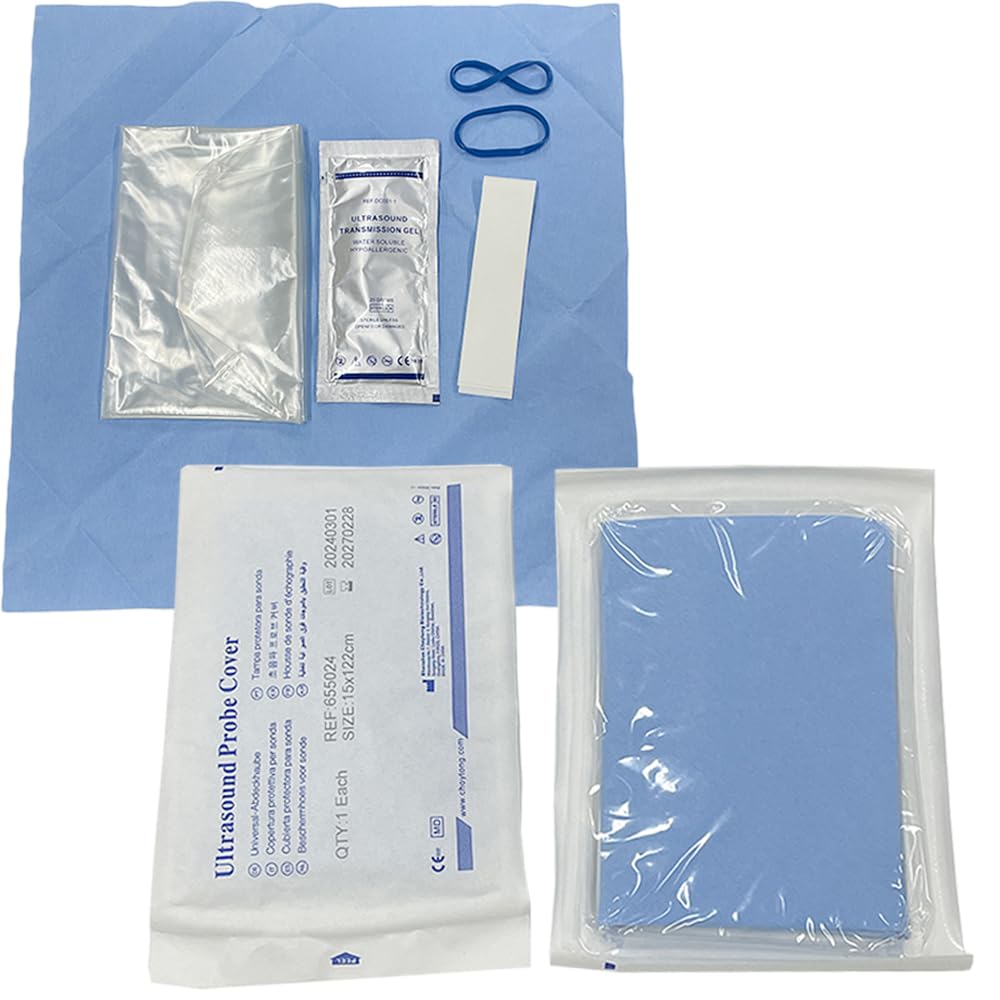 Sterile Latex-Free Disposable Ultrasound Probe Covers - Clear 6