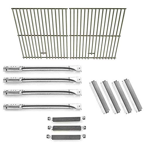 Charbroil Commercial 463268007 Gas Grill Replacement Parts Kit - 4 Stainless Steel Burners, Heat Plates, Crossover Tubes & Cooking Grates | Perfect for Outdoor BBQ, Backyard Cooking & Patio Entertaining