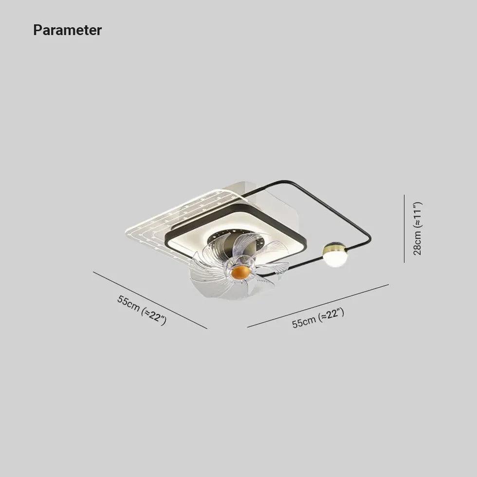 Modern Ceiling Fan with LED Lights - 3 Speed Remote Control, Quiet Reversible Motor - Perfect for Bedroom, Living Room & Office (52 Inch, Brushed Nickel)