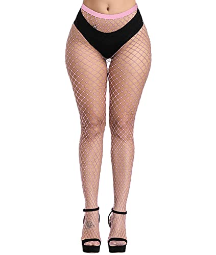 Pink Fishnet Tights L_hole