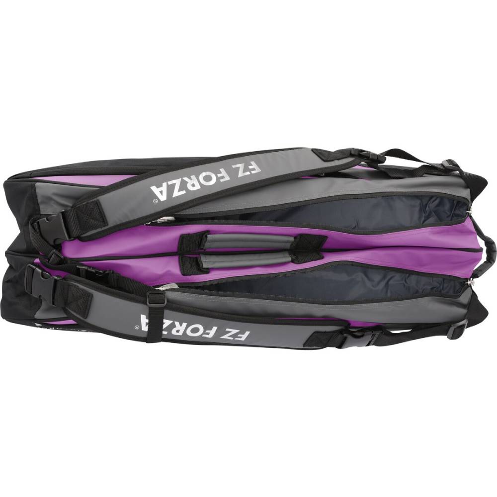 Forza Tour Line 6 Pack Tennis Racquet Bag - Purple Floral Design | Durable Multi-Racket Sports Bag for Tennis Players | Perfect for Training, Matches & Travel
