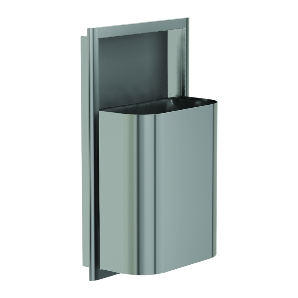 Bradley Elvari Series 3B1 103400 8 Gallon Semi-Recessed Waste Receptacle - Durable Commercial Trash Bin for Restrooms, Offices & Public Spaces