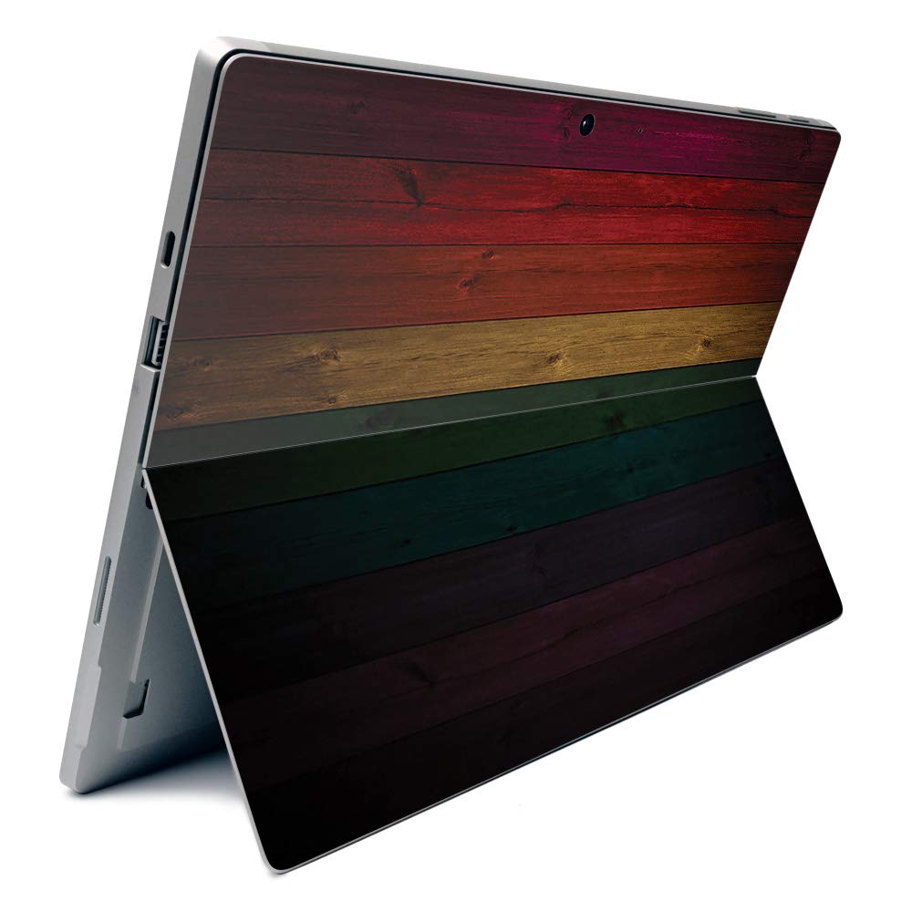 Premium Carbon Fiber Skin for Microsoft Surface Pro 7 - Wood Grain Texture | Durable & Scratch-Resistant Protection | Easy Application & Removal | Made in USA | Perfect for Office, Travel & Home Use