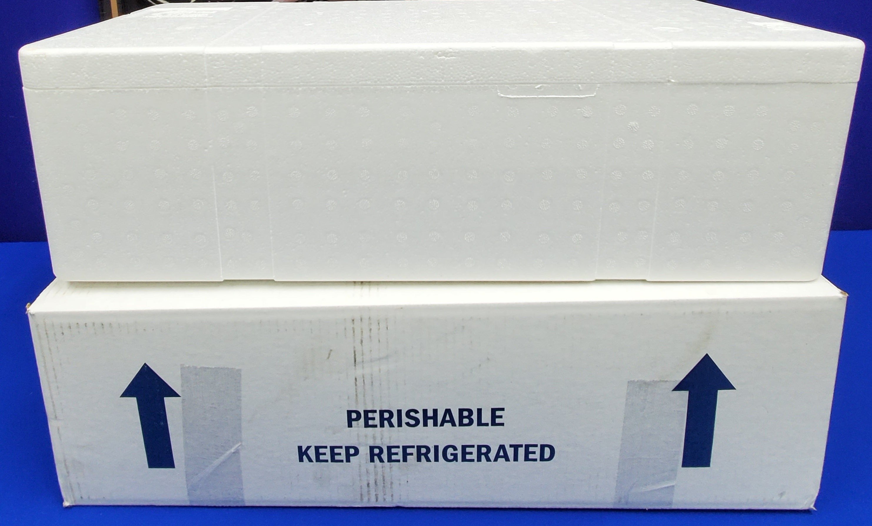 25LB Capacity Styrofoam Fish Box - Insulated Seafood Shipping Container for Fresh Catch Transport & Storage | Perfect for Commercial Fishing, Seafood Markets & Home Fishermen