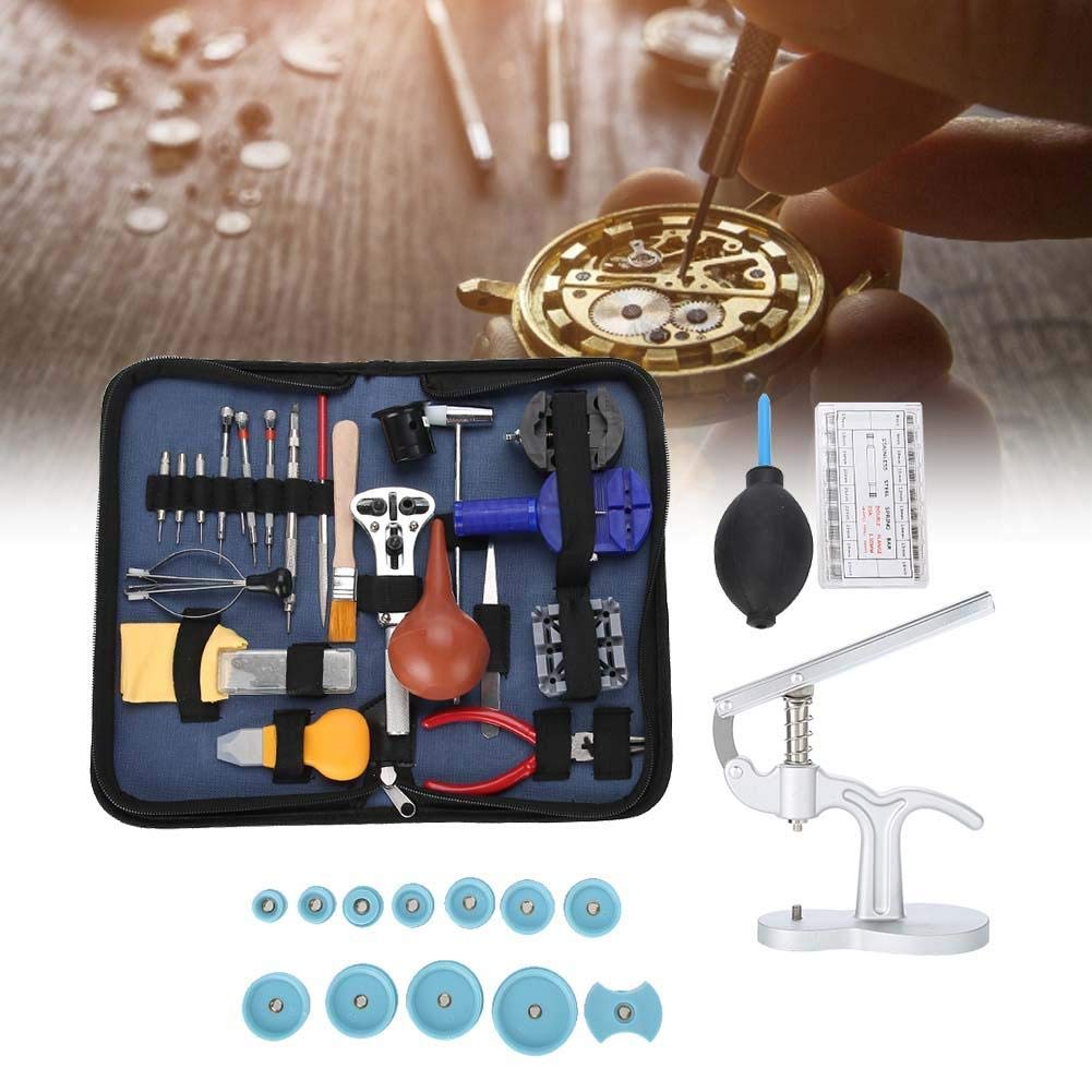 Professional Watch Repair Kit - Multifunction Watch Opener, Battery Replacement & Band Link Pin Removal Tool Set with Carrying Case | Perfect for Watchmakers, Jewelers & DIY Enthusiasts | Home, Workshop & Travel Use