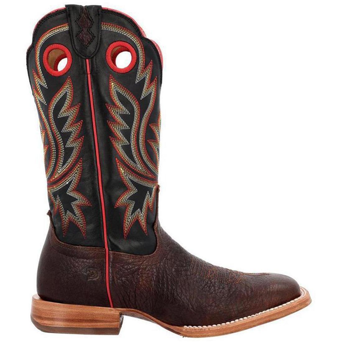 PRCA Collection Genuine Bullhide Western Boots for Men & Women - Chestnut & Brown Cowboy Boots - Durable & Comfortable for Rodeo, Ranch Work & Country Fashion