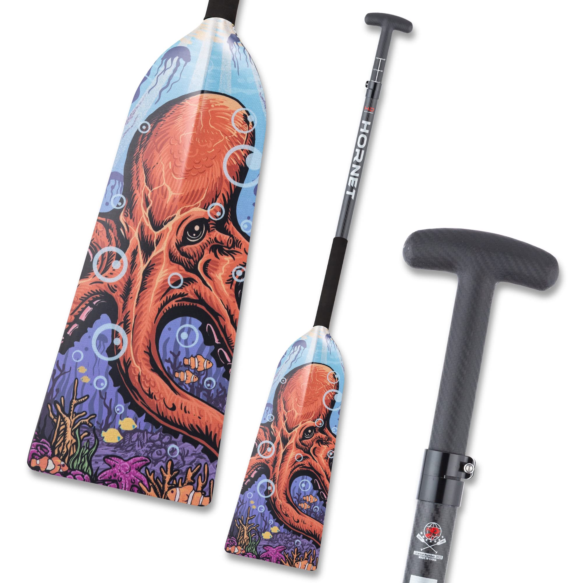 **Hornet Watersports Carbon Fiber Dragon Boat Paddle - Adjustable, IDBF Approved - Perfect for Racing & Training - Kraken Series**
