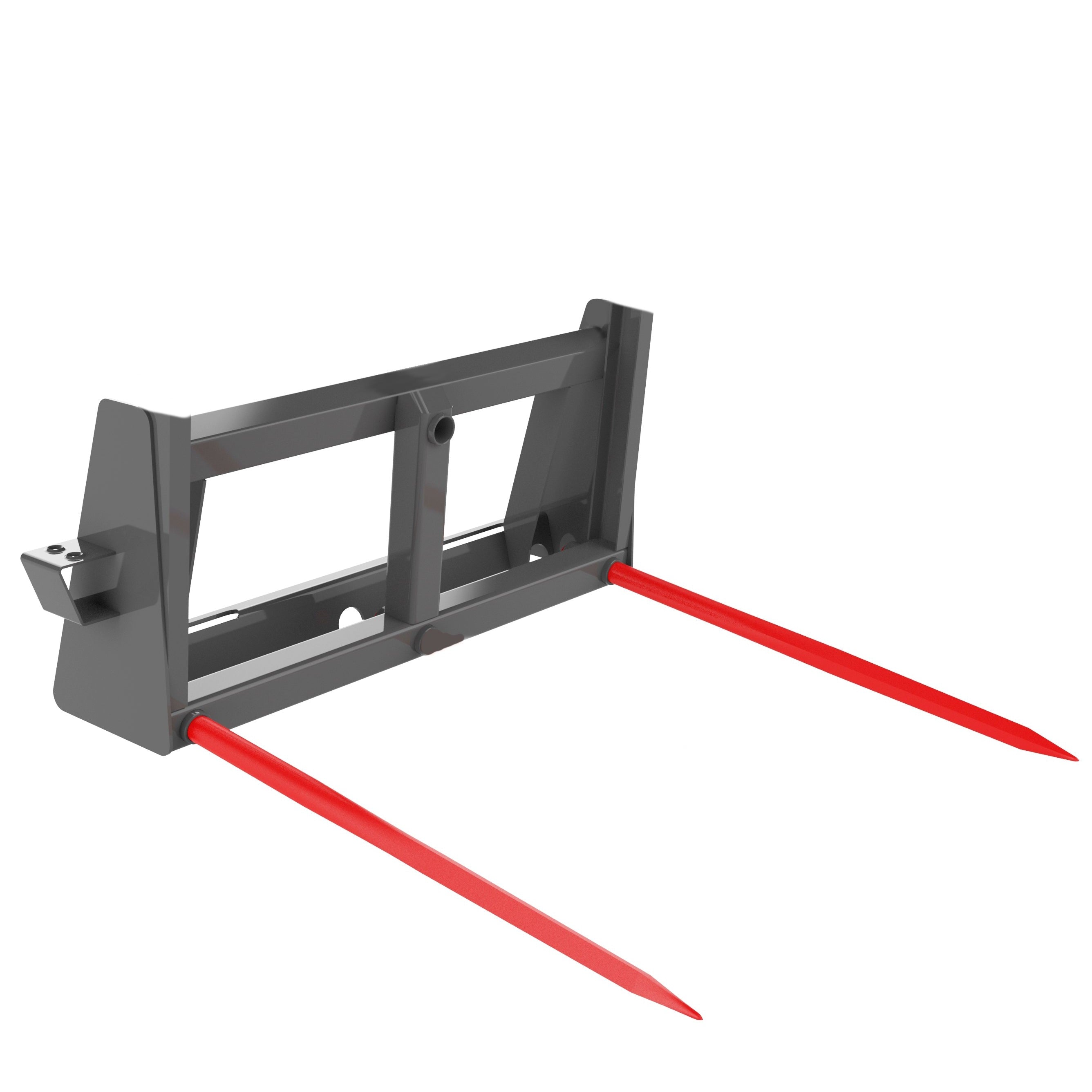 Berlon Bale Spear Carriage Skid Steer Attachment - Heavy Duty Hay Bale Handler for Tractors & Loaders - Perfect for Farm, Ranch & Agricultural Use