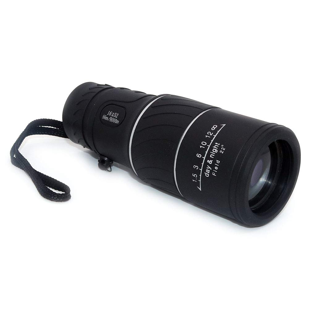 NUZAMAS 16x52 High Power Monocular Telescope with MFC Green Film - Lightweight, Waterproof, Compact Design for Bird Watching, Hunting, Travel, Fishing, Football Games & Outdoor Concerts | Perfect for Outdoor Adventures, Wildlife Observation & Sports Events