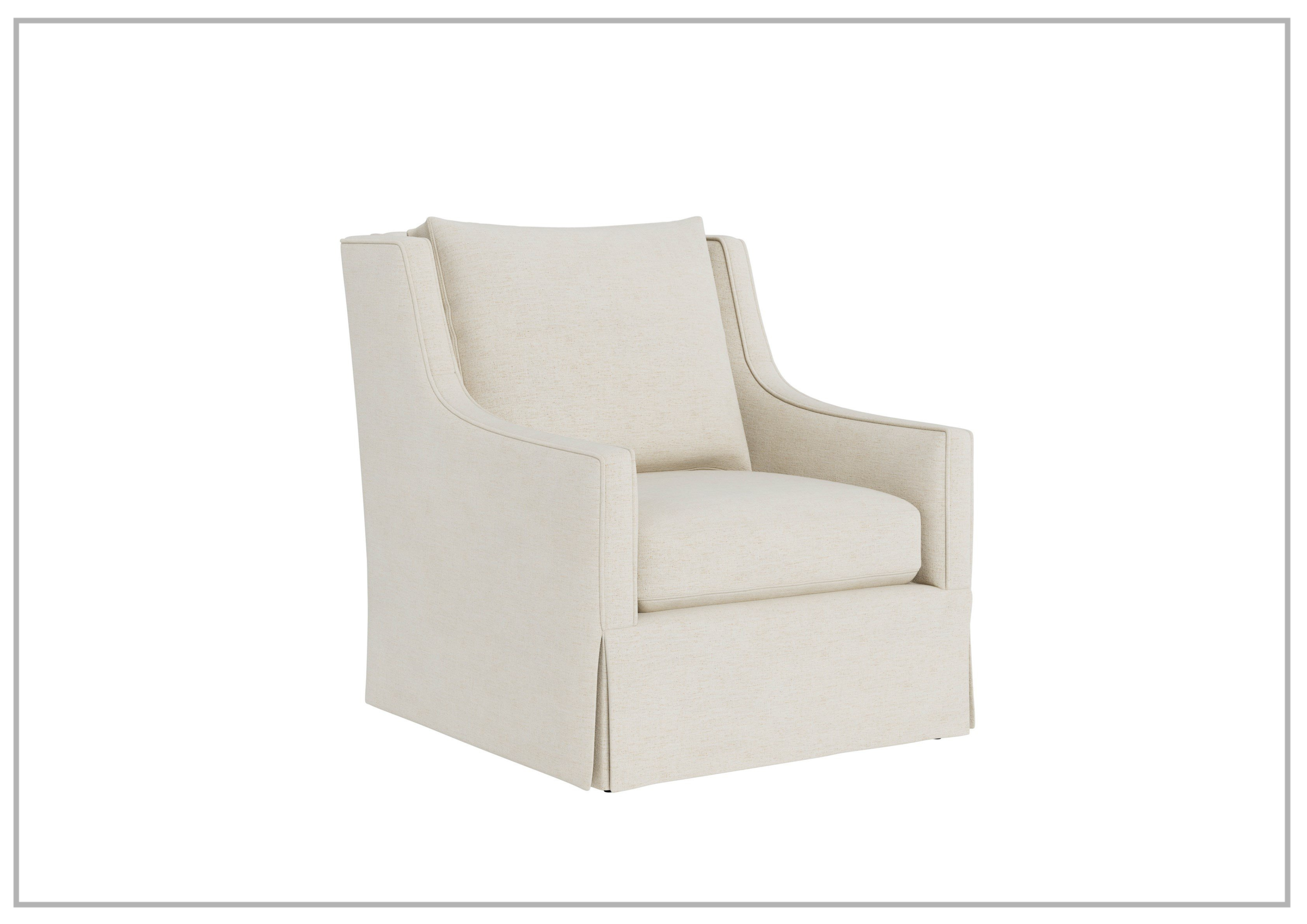Universal Hudson Fabric Swivel Chair - Beige Rectangular Office Chair with Ivory Finish for Home, Office & Conference Room Comfort