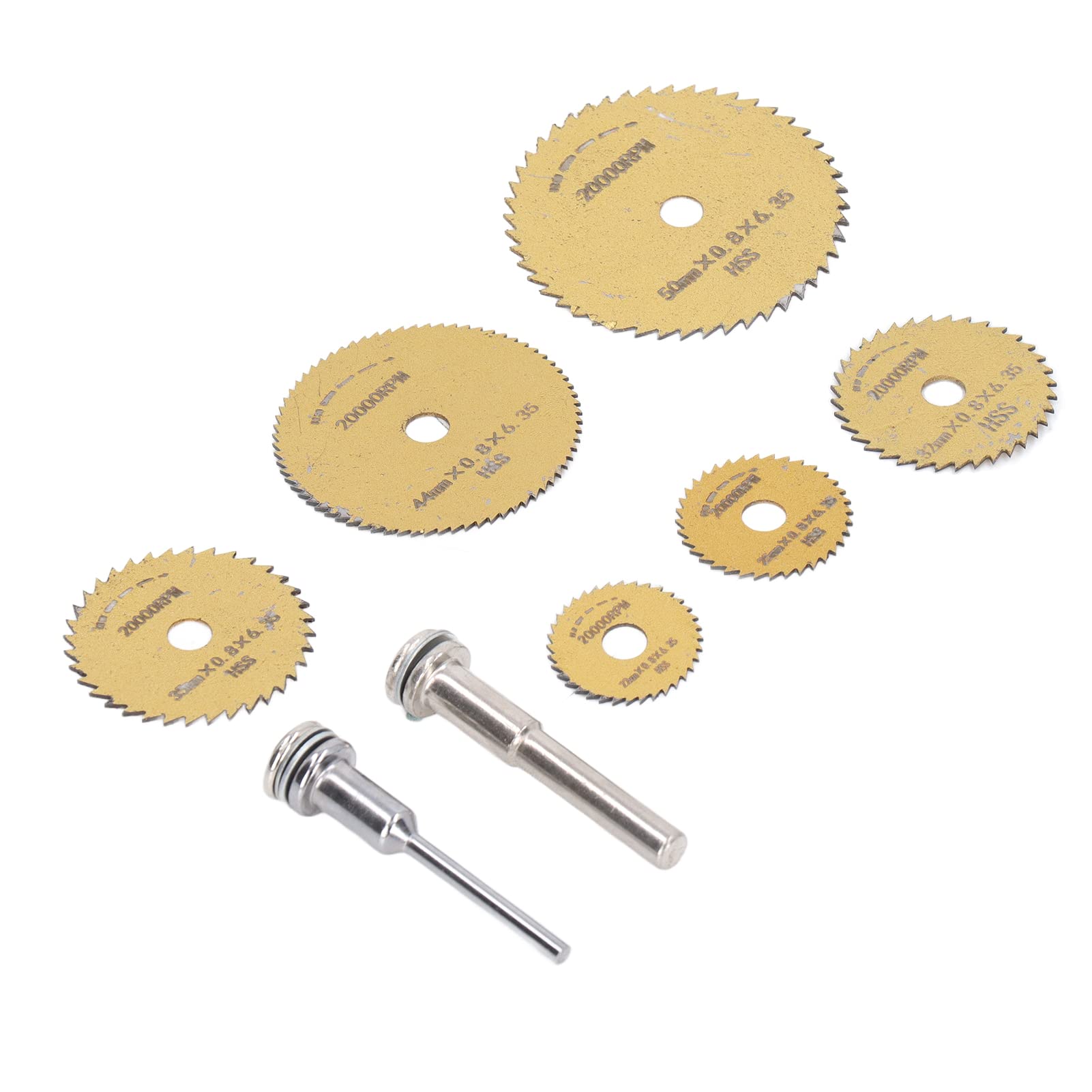 8Pcs High-Speed Steel Circular Saw Blades - Universal Cutting Tool for Wood & Soft Metal (Gold) - Perfect for DIY Projects, Woodworking, and Metal Crafting