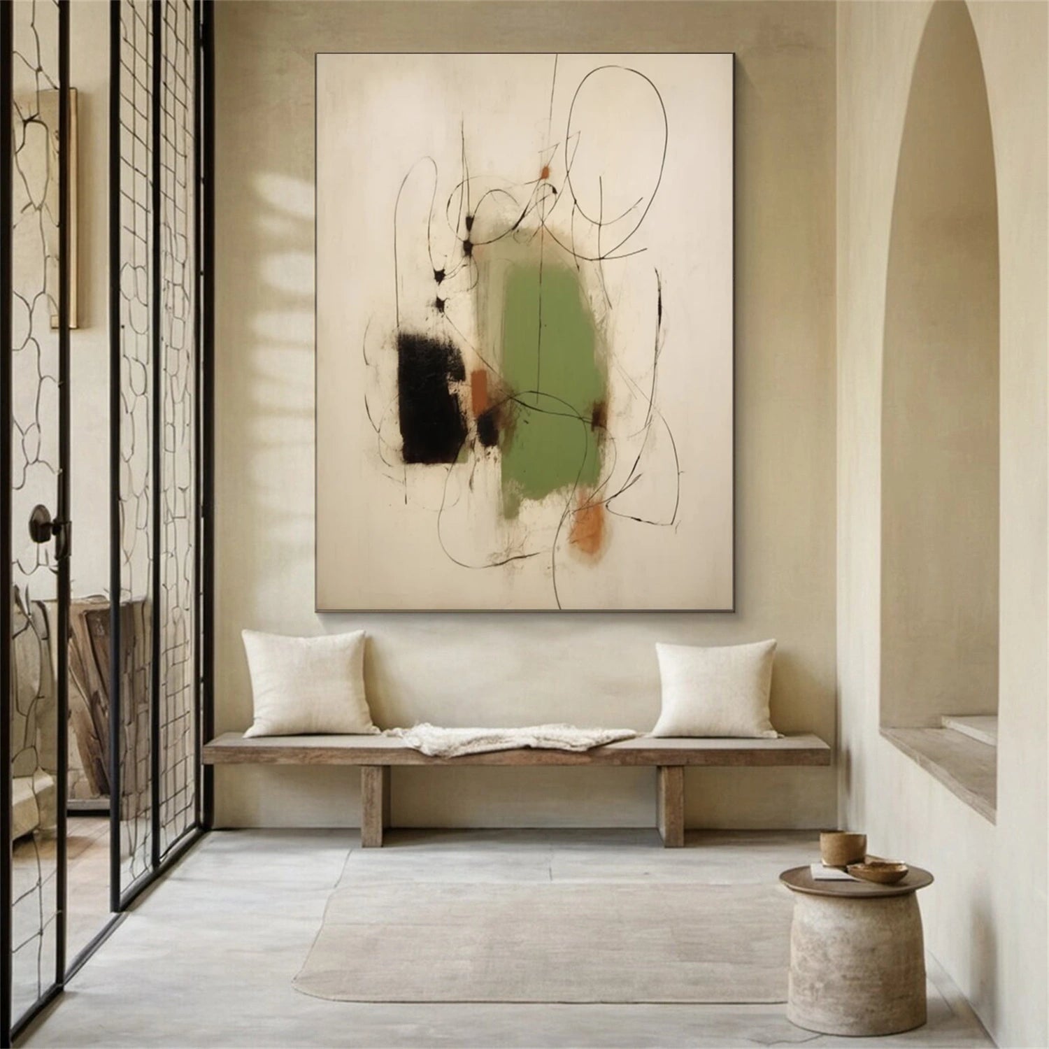 Abstract Painting #AB 466 - Modern Wall Art for Living Room, Bedroom & Office Decor | Large Canvas Artwork for Home & Commercial Spaces