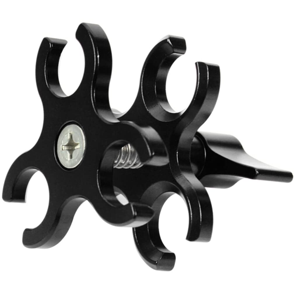 FRCOLOR 3-in-1 Aluminum Butterfly Clip & Triple Clamp Adapter for Underwater Diving Camera Mount - Perfect for Scuba, Snorkeling & Action Sports Videos