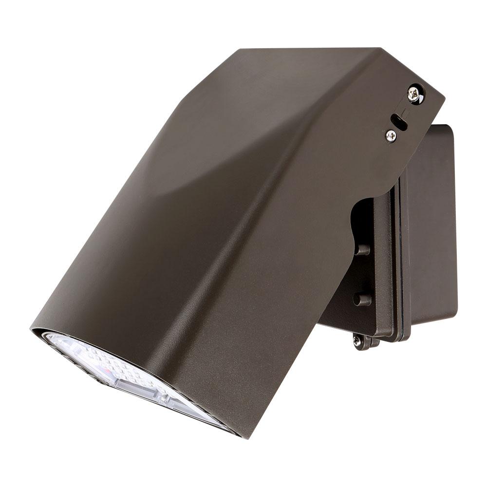 Konlite LED Slim Wall Pack Light - 40W, 5,200 Lumens, 5000K Daylight, 120-277V, 100W Equivalent, Adjustable Outdoor Lighting for Warehouse, Garage & Building Exteriors