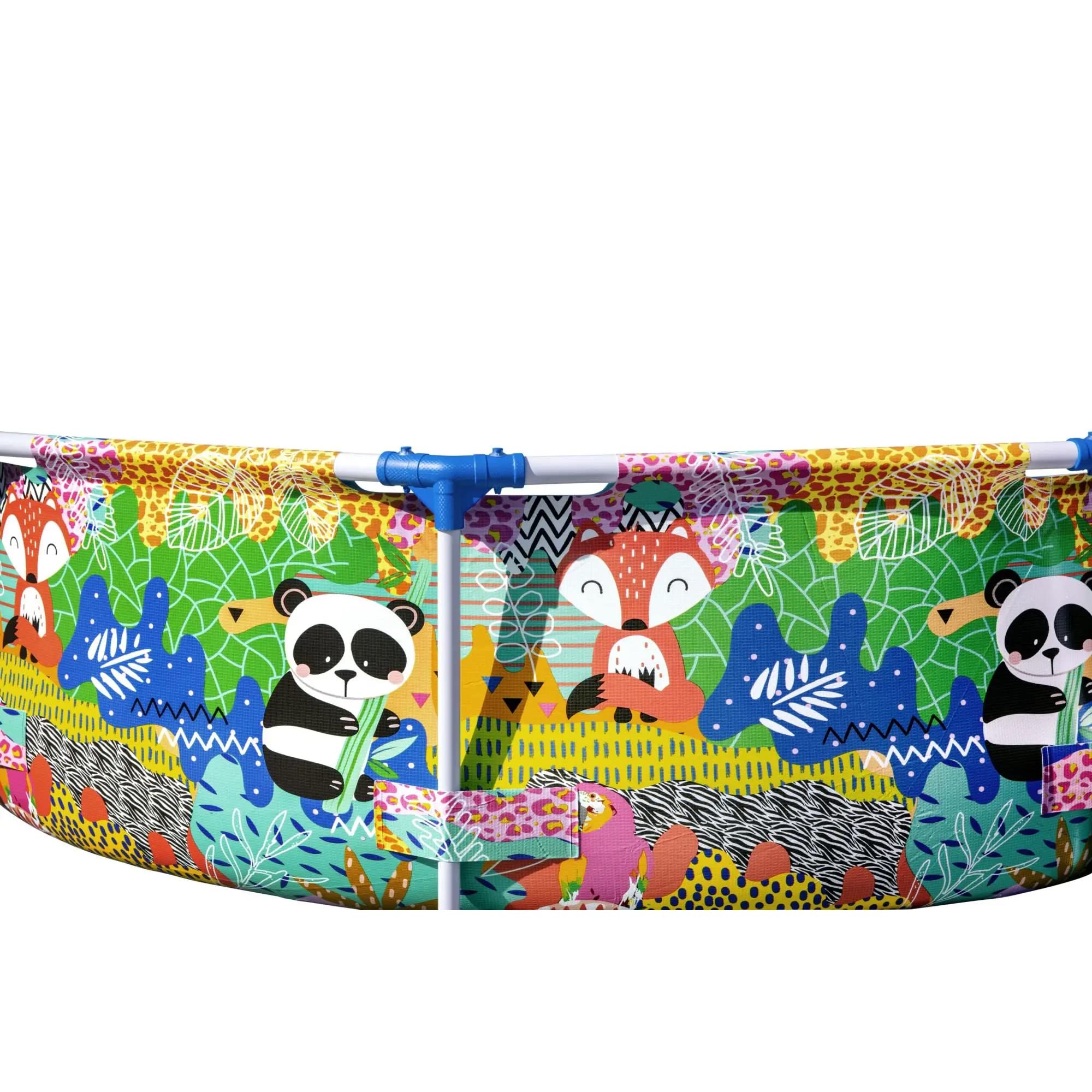 Bestway Steel Pro 9ft x 26in Above Ground Round Outdoor Backyard Swimming Pool - 851 Gallon Water Capacity with Panda Jungle Print | Perfect for Family Fun, Summer Parties & Backyard Relaxation