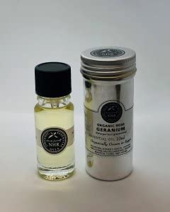 NHR Organic Geranium Essential Oil - 100% Pure Rose Scent (Pelargonium graveolens) 500ml for Aromatherapy, Massage & Skin Care