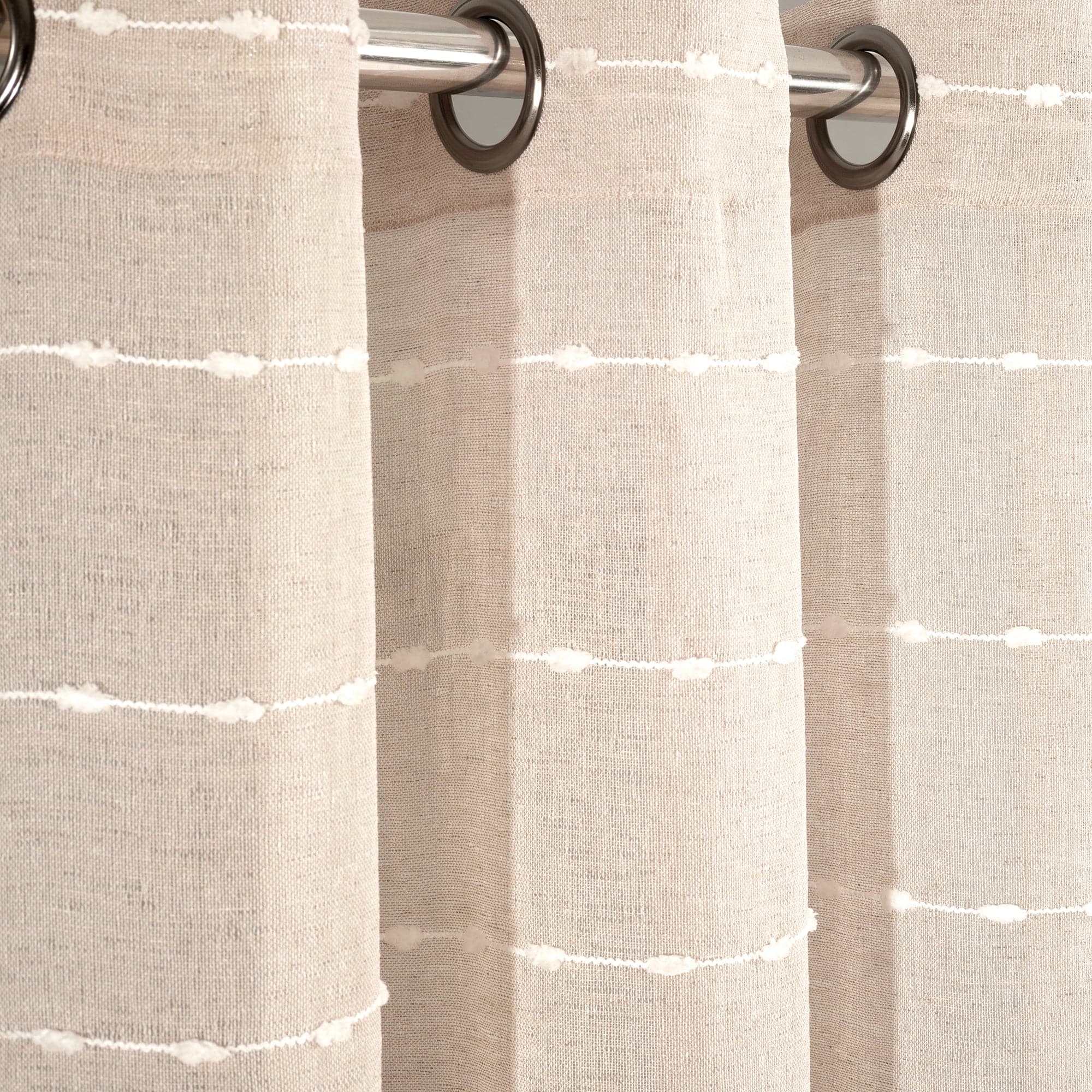 Farmhouse Style Textured Grommet Sheer Curtains - Ultra Wide Window Panels for Living Room, Bedroom & Dining Room Decor