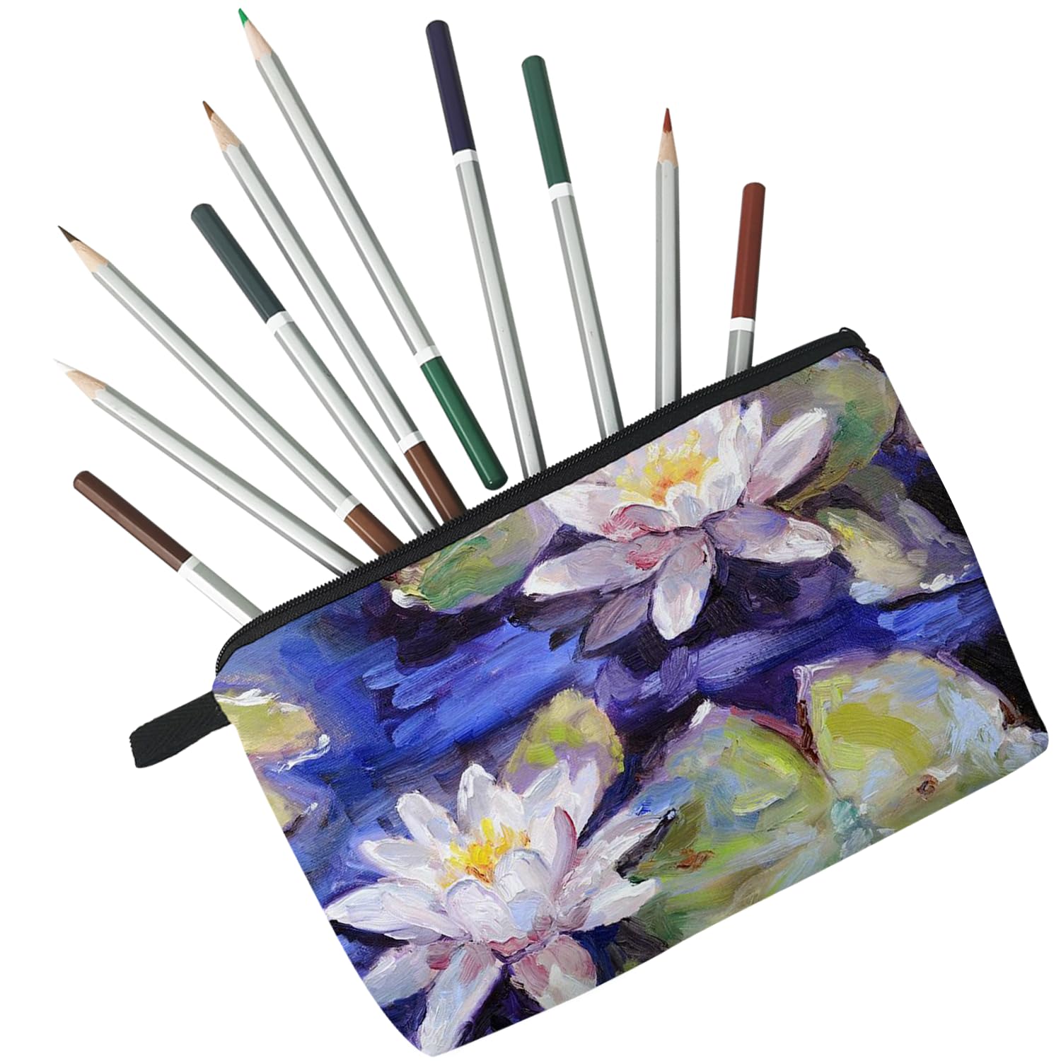 Vintage Floral Makeup Bag - Small Cosmetic Organizer for Travel & Gifts