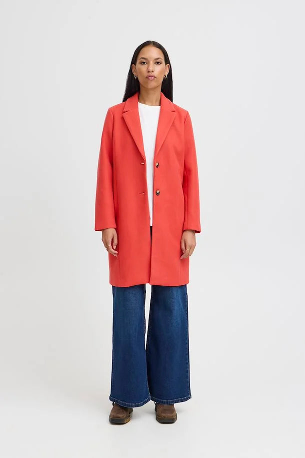 Juliette Coat for Women - Elegant Cranberry Wool Blend Winter Coat | Perfect for Office, Date Nights & Holiday Parties
