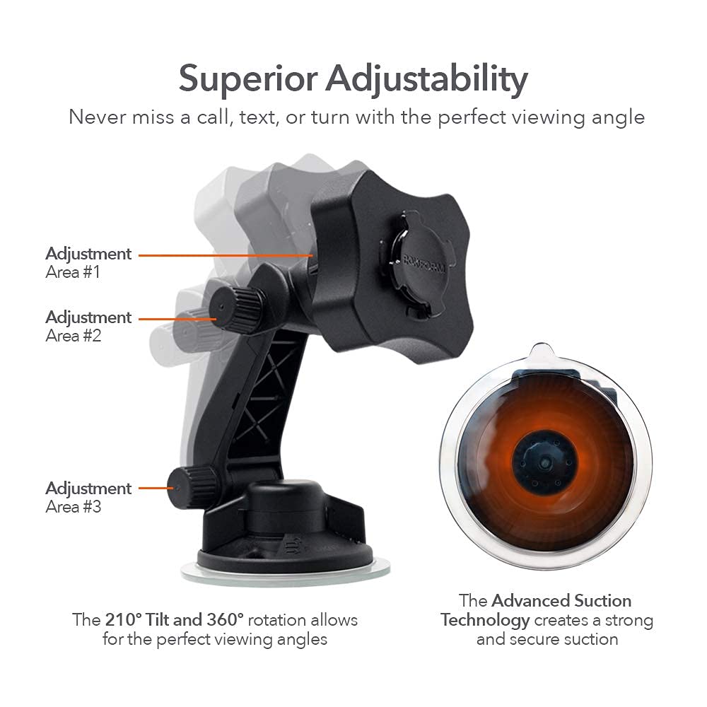 Rokform Rugged Case for iPhone 12 Pro Max with RokLock Twist Lock Windshield Phone Mount - Heavy Duty Protection & Secure Car Mounting for Adventure, Commuting & Outdoor Activities