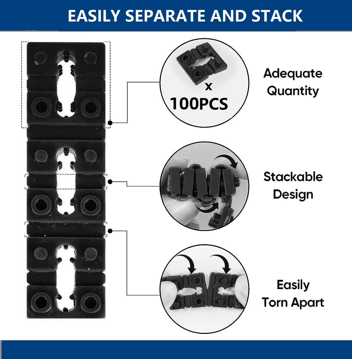 100pcs Black Electrical Outlet Spacers - Switch & Receptacle Spacer Shims for Loose Electrical Box, Socket Extender | Perfect for Home Renovation, Electrician Tools & DIY Electrical Projects