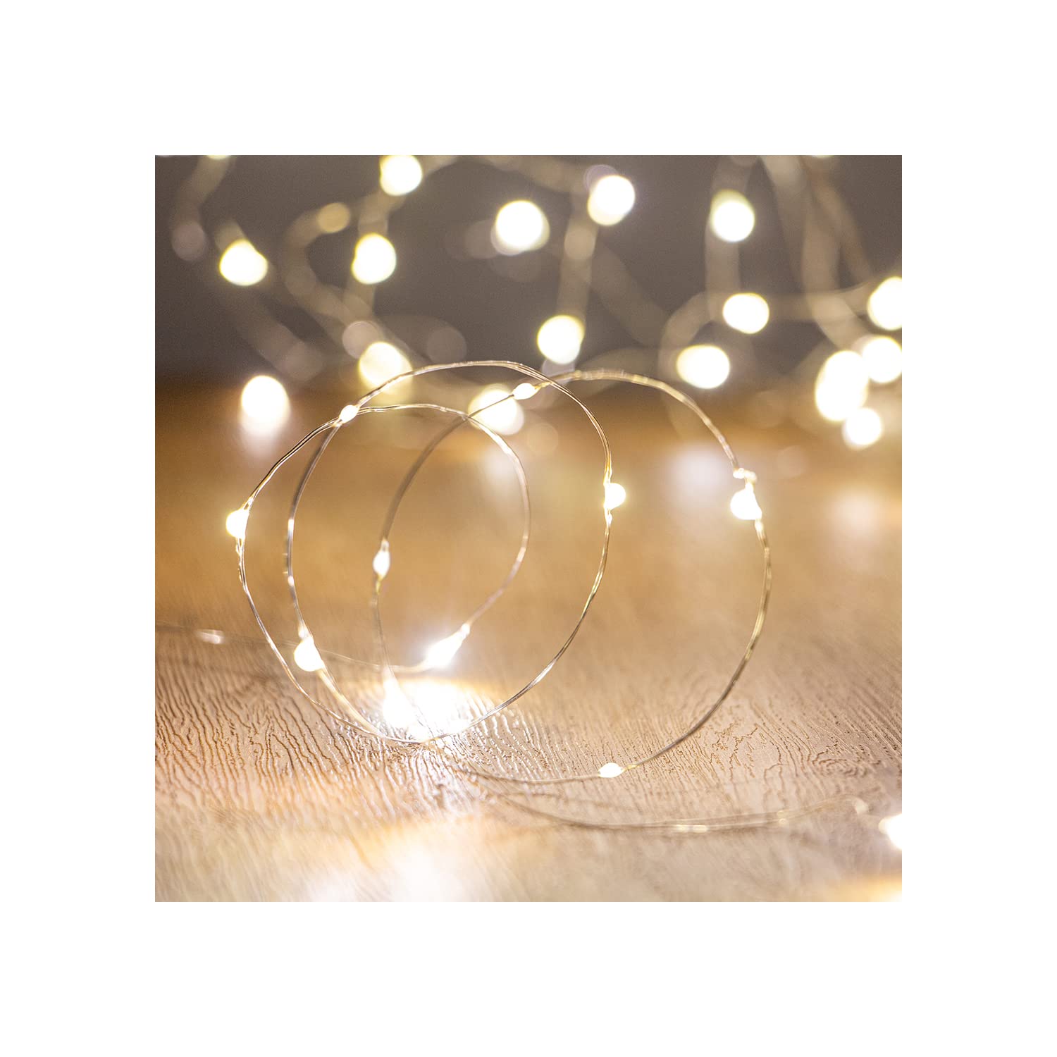 Waterproof LED Fairy String Lights - 32.8Ft Battery Operated Outdoor & Indoor Decor for Wedding, Christmas, Party, Garden, Patio, Bedroom (Warm White) - Perfect for Romantic Nights, Holiday Lighting & Home Decoration