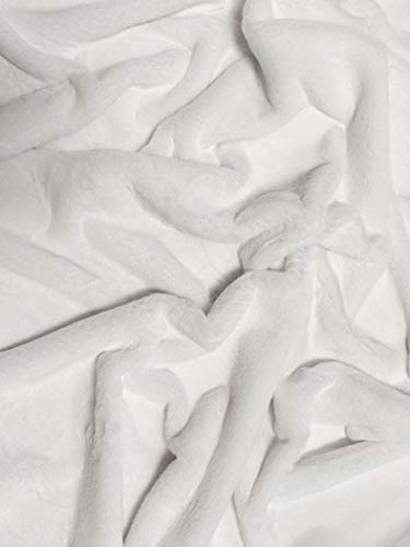 Half Shag Faux Fur Fabric (Beaver) by The Yard - DIY Coats, Costumes, Scarves, Rugs & Fashion Accessories - Soft White Faux Fur Material for Home Decor, Clothing & Craft Projects