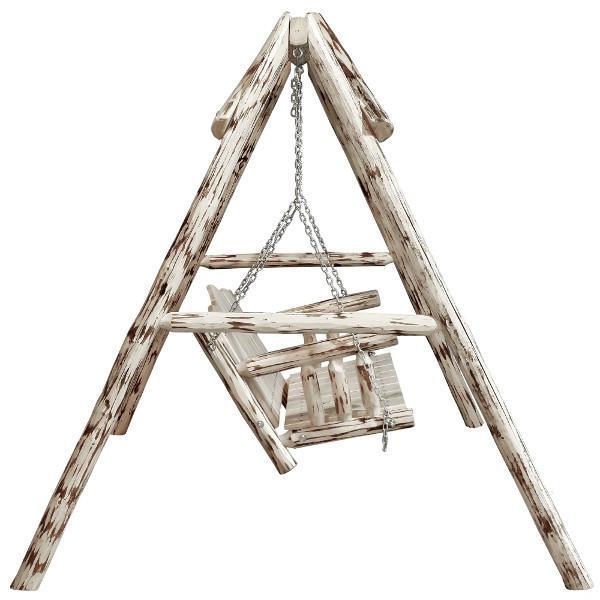 Montana Outdoor A-Frame Lawn Swing - Heavy Duty Steel Garden Swing for Patio, Backyard, and Porch - Perfect for Relaxing and Enjoying Nature