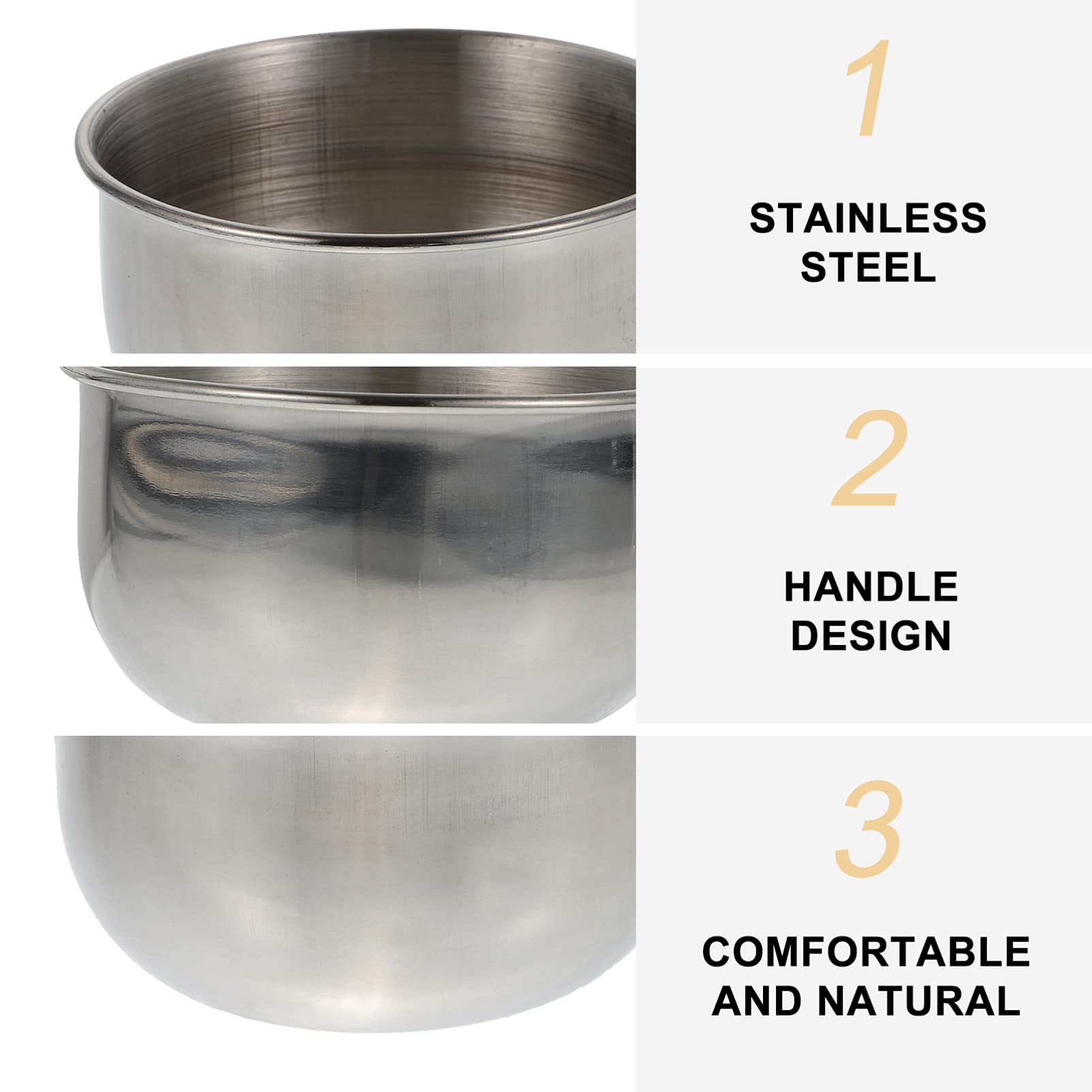 Stainless Steel Shaving Soap Bowl for Men - Travel Shaving Kit
