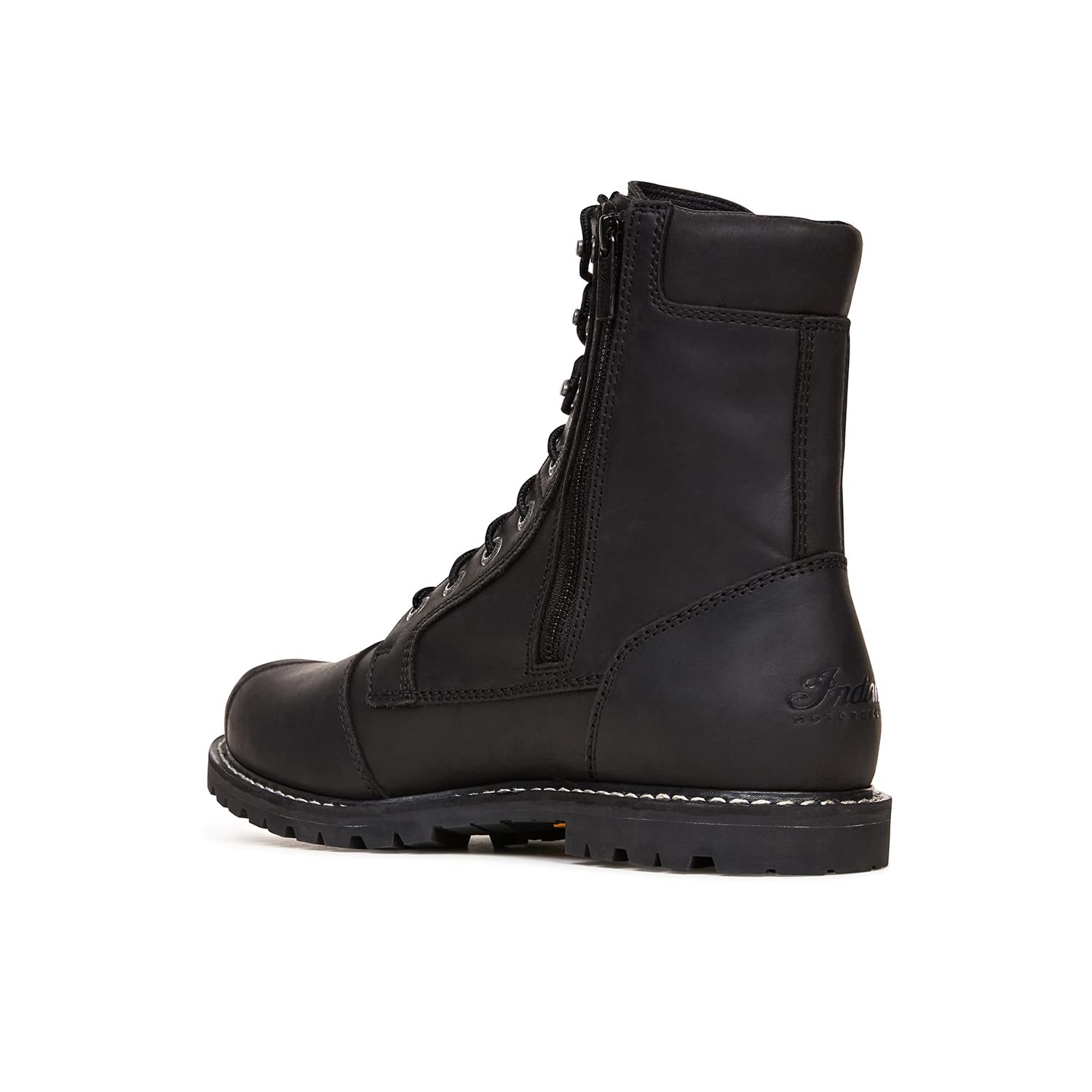 Indian Motorcycle Men's Black Lace-Up Boots - Durable Leather Riding Boots for Motorcycle Enthusiasts | Perfect for Long Rides & Outdoor Adventures
