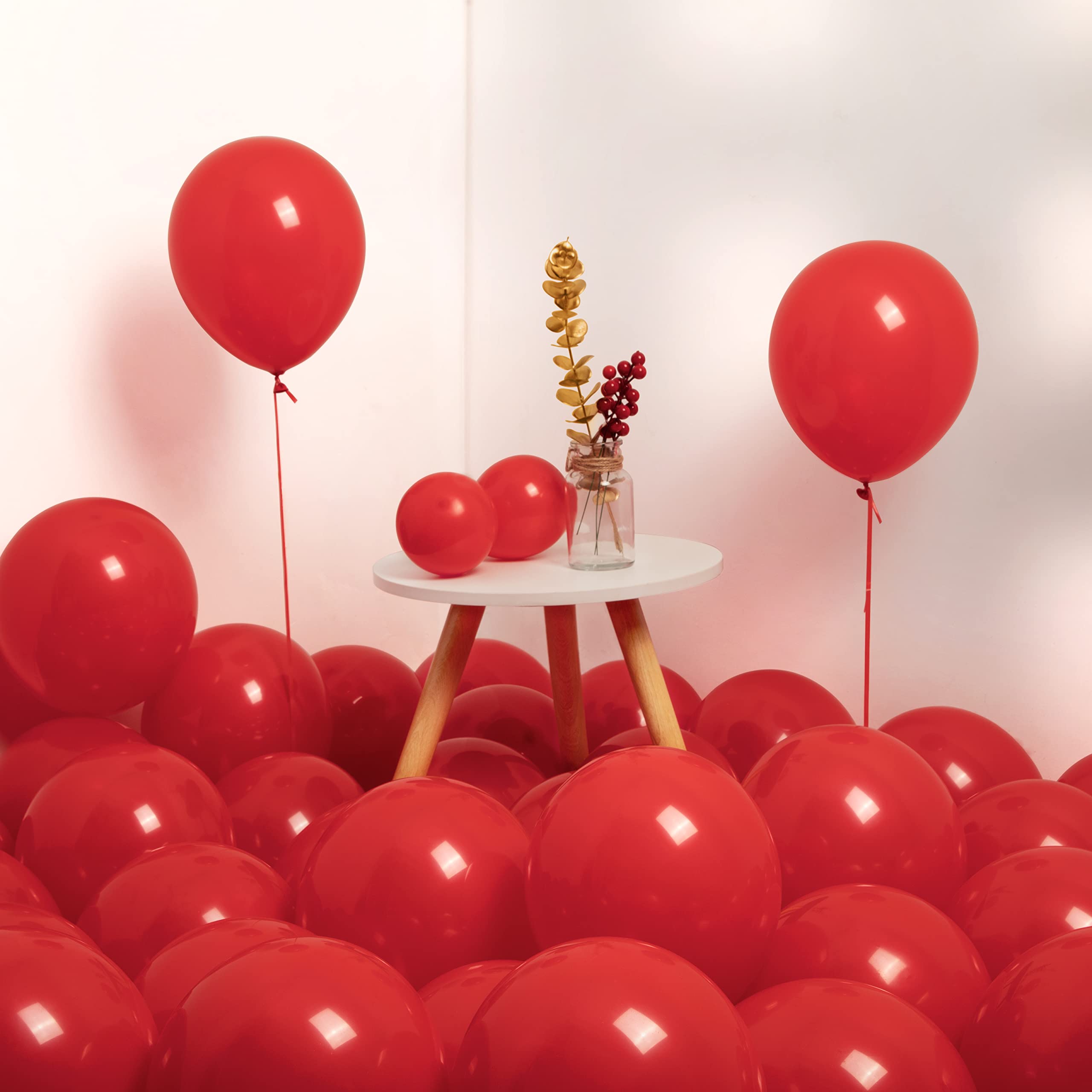 70Pcs MOMOHOO Red Balloons 12+5 Inch - Premium Latex Party Balloons for Birthday, Wedding, Bridal Shower & Baby Shower | Helium Ready for Anniversary & Themed Decorations | Perfect for Indoor & Outdoor Party Decor