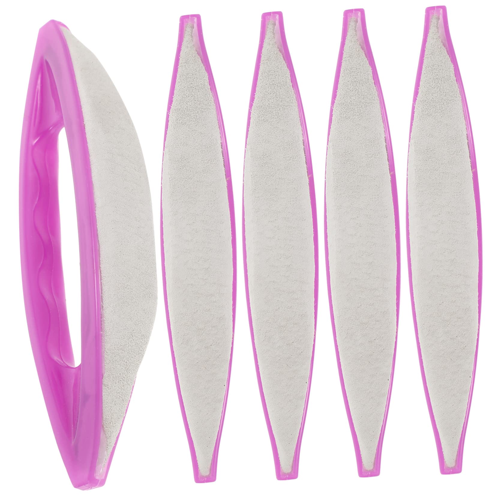 Minkissy 5-Piece Stainless Steel Nail File & Waxing Brush Set - Professional Nail Buffers, Toenail Grinder & Fingernail File Kit for Salon & Home Manicure/Pedicure - Perfect for Nail Care, Polish Prep & Waxing Strips Application