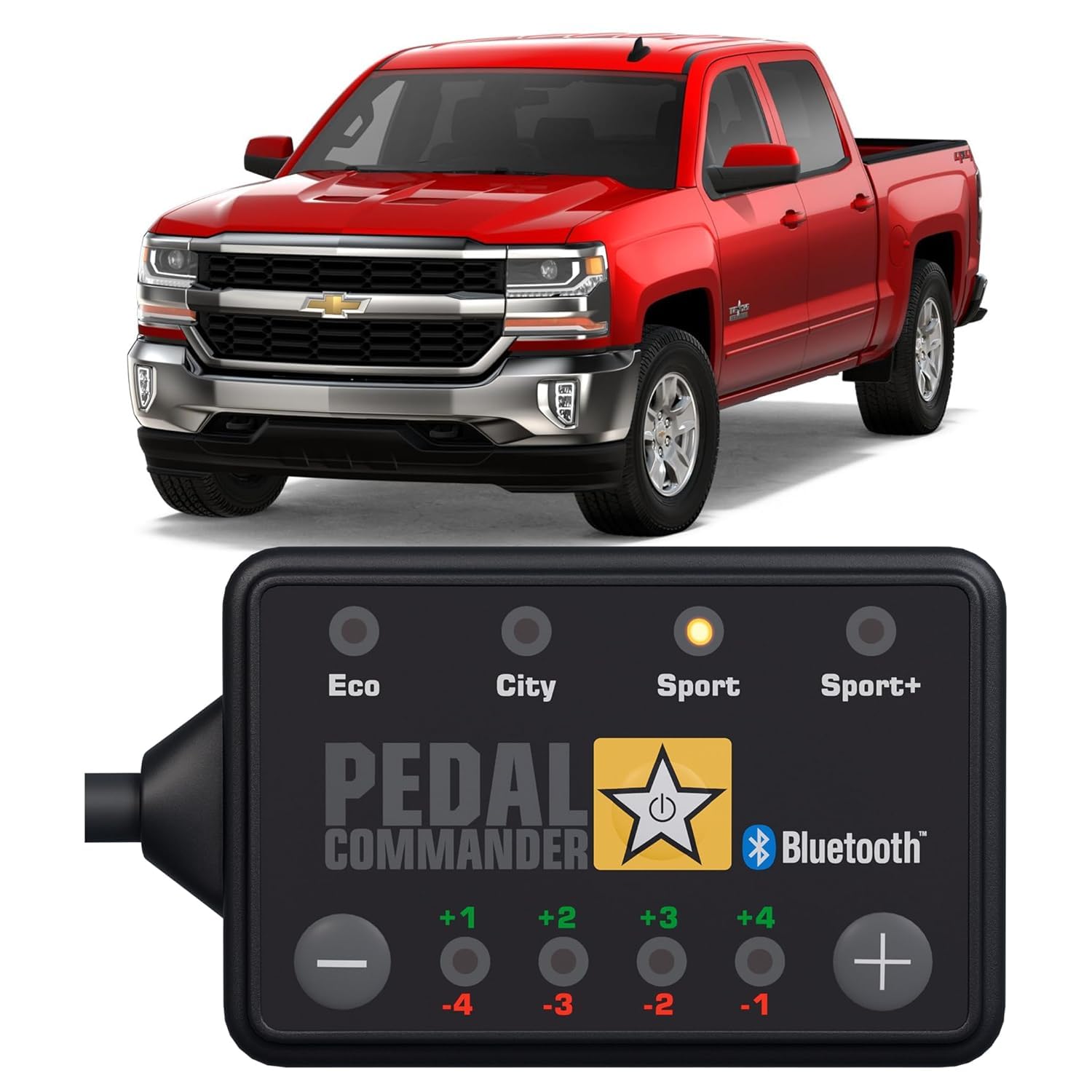 Pedal Commander Throttle Response Controller for Chevrolet Silverado 2007-2018 - Compatible with 1500, 2500HD, 3500HD, WT, LS, LT, LTZ Models | Chevy Silverado Performance Accessories | Improve Acceleration & Driving Experience