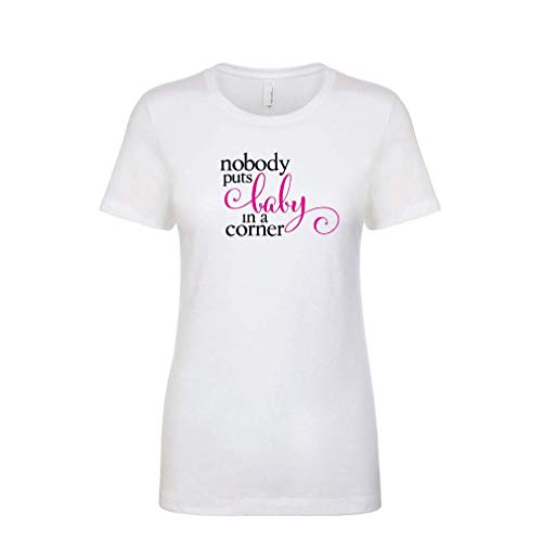 Custom Iron On Vinyl Decal - Nobody Puts Baby in a Corner Quote Transfer for T-Shirts & DIY Crafts - Perfect for Dance Moms, Baby Showers & 80s Movie Fans
