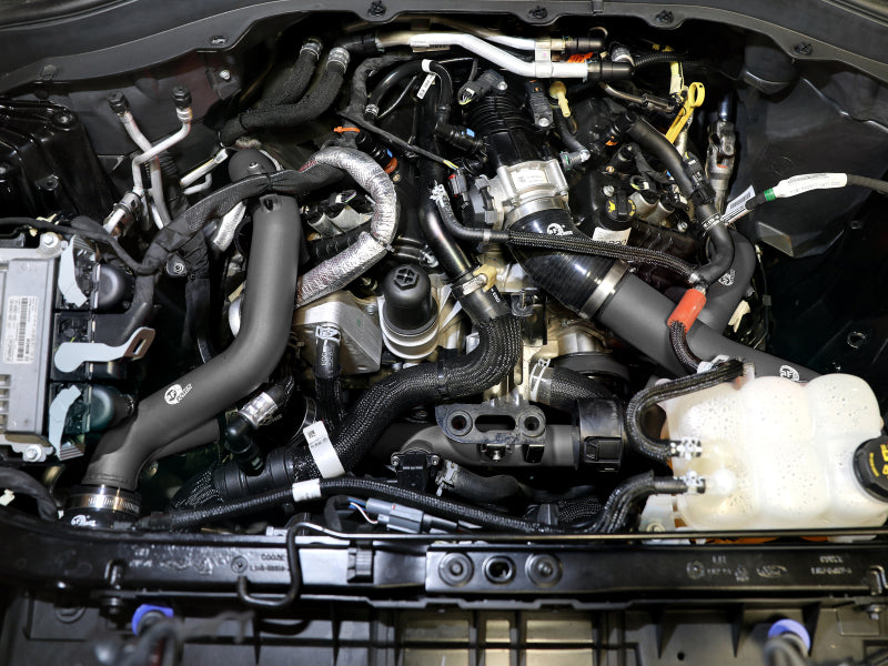 aFe 20-23 Ford Explorer ST V6 3.0L (TT) BladeRunner Aluminum Hot & Cold Charge Pipe Kit - Black | Performance Upgrade for Turbocharged Engines | Perfect for Street Racing & Off-Road Adventures