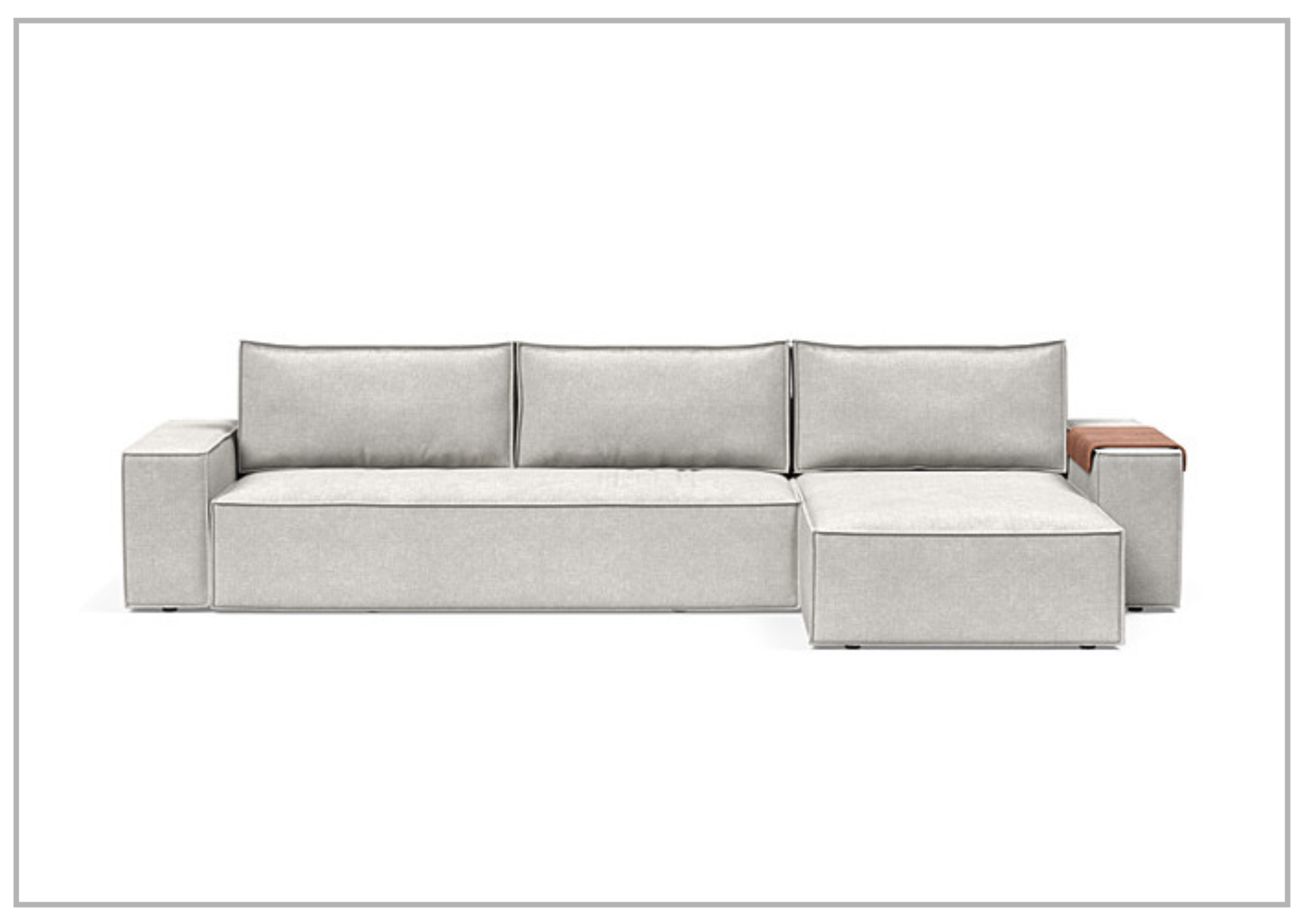 Innovation Living Newilla Fabric L-Shaped Sectional Sleeper Sofa - Convertible Sofa Bed for Small Spaces, Modern Living Room Furniture with Storage, Perfect for Apartments, Guest Rooms & Home Offices