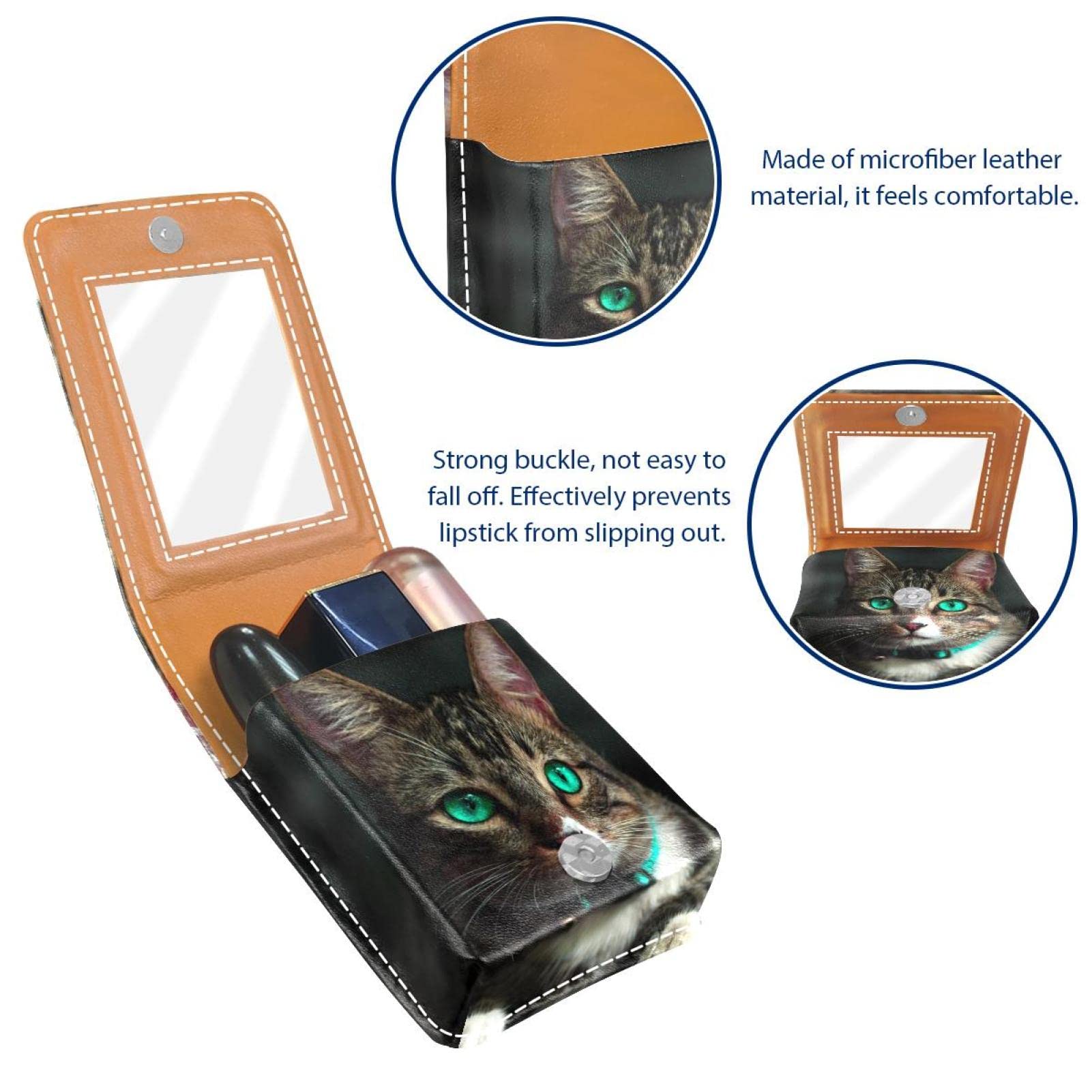 Custom Cat Eye Makeup Bag - Portable Lipstick Holder & Cosmetic Organizer Pouch for Women | Travel-Friendly Makeup Case for Purse, Gym & On-The-Go Touch Ups
