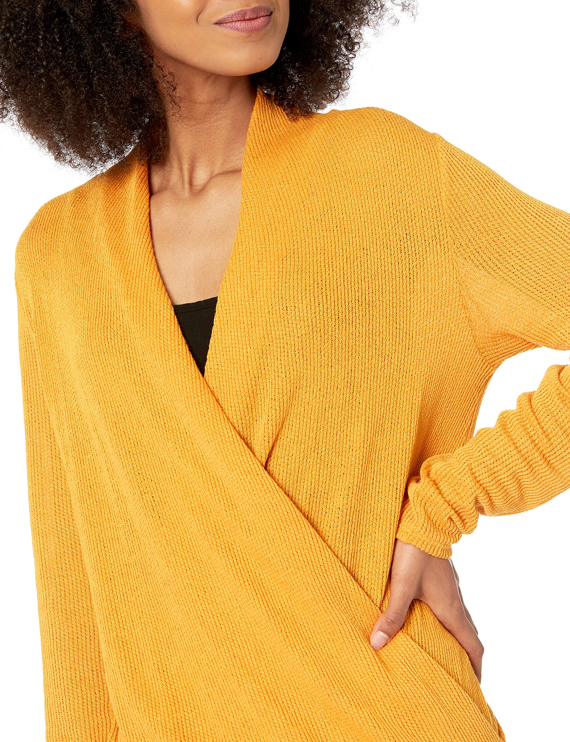 Women's Cable Knit Lightweight Long Sleeve Wrap Top - V-Neck Pullover Sweater with High/Low Hem | Perfect for Fall Layering, Office Wear & Casual Outfits