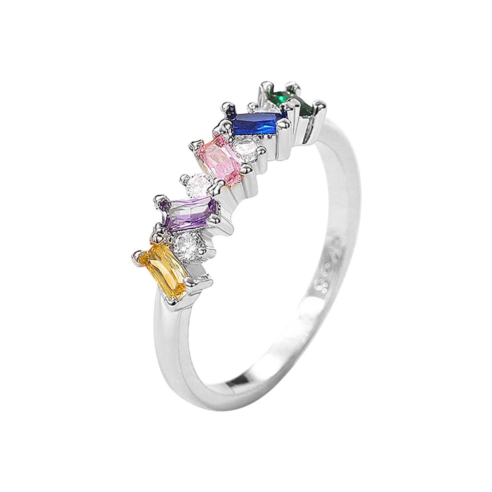 Elegant Geometric Art Diamond Ring – Cubic Zirconia Engagement Ring for Women, Teen Wolf Inspired Midi Rings Set (Multicolor, 8 Pack) – Perfect for Prom, Anniversary Gifts & Everyday Fashion Jewelry