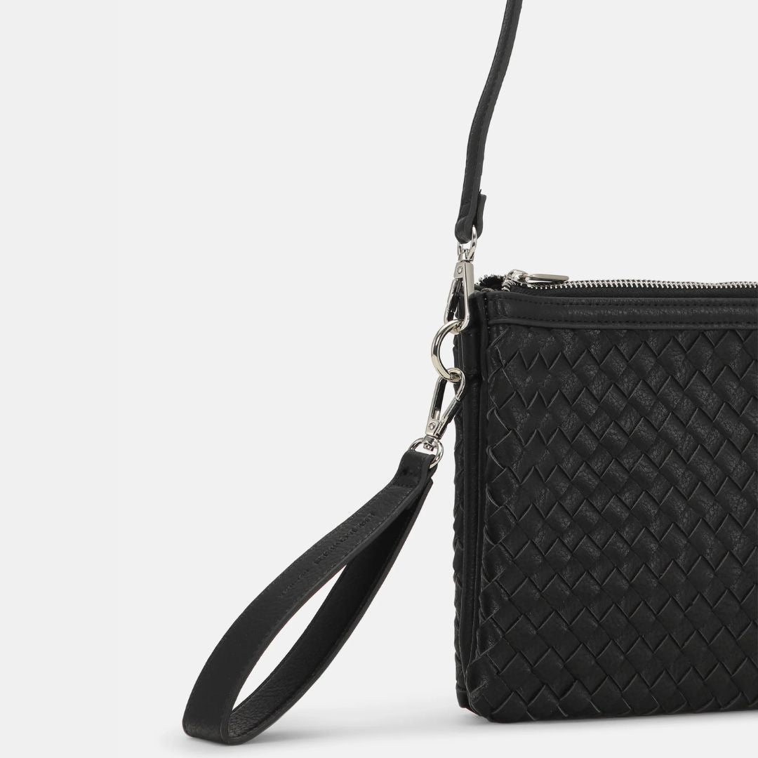 Ilse Jacobsen Women's Woven Crossbody Bag - Stylish Leather Shoulder Purse for Everyday Use, Travel & Shopping
