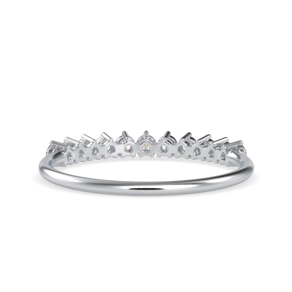 18K White/Yellow/Rose Gold Natural Diamond Wedding Band for Women - 0.24 Ct Round IJ-SI Certified Bridal Ring | Promise Ring | Anniversary Ring | Perfect for Engagement, Proposal & Special Occasions