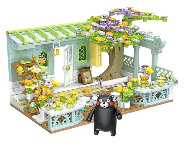 Kumamon Flower Shop - Cute Bear Plush Toy for Kids & Adults, Perfect for Gifts, Home Decor, and Anime Fans | Inbrixx 880014