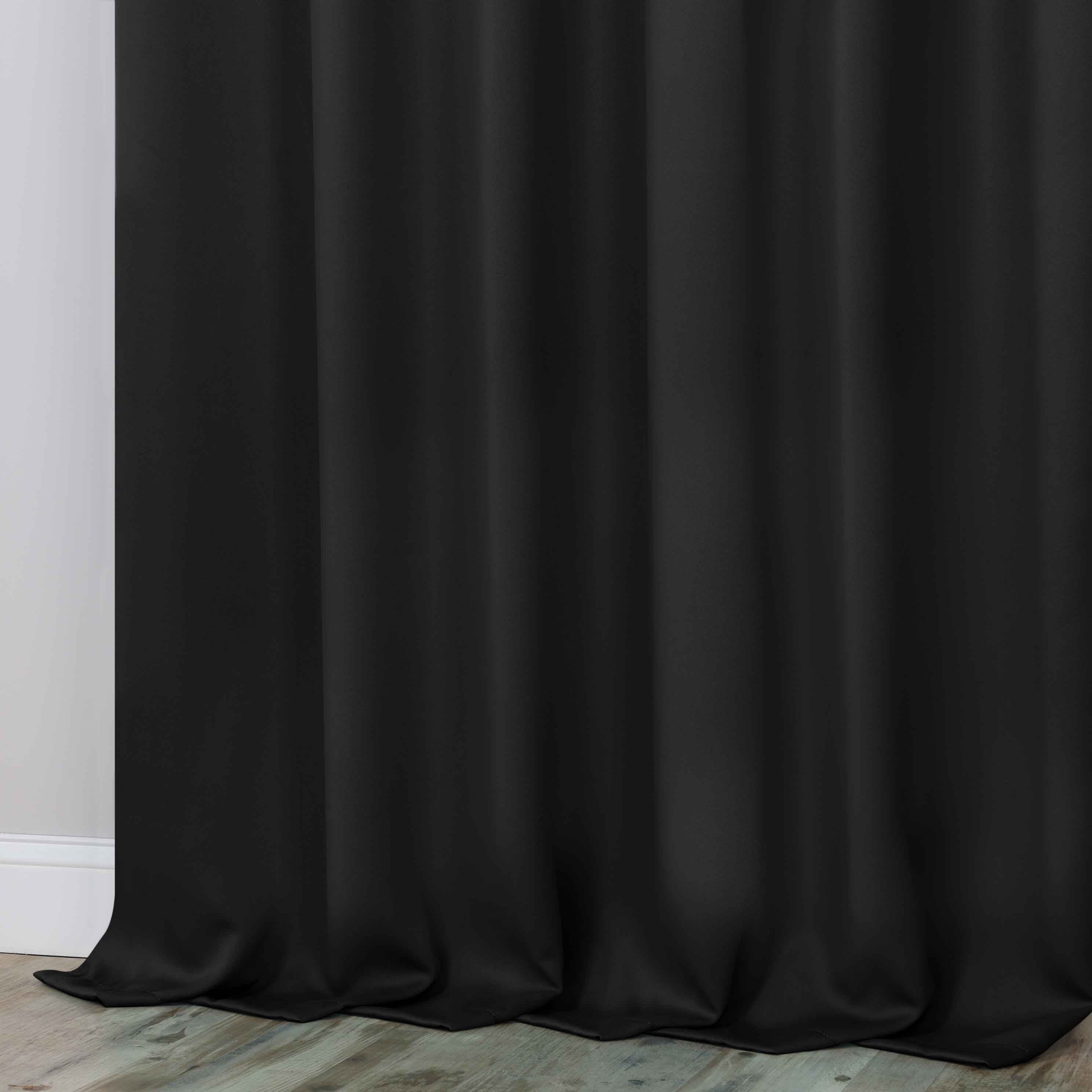 Classic Modern Solid Blackout Curtain Panels - Set of 2 for Bedroom & Living Room - Light Blocking Thermal Insulated Window Drapes for Home Decor