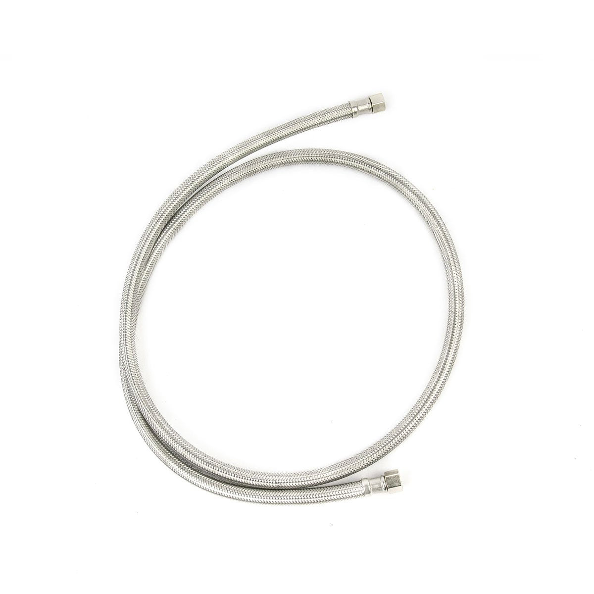 Braided Stainless Steel Water Line - 60 Inch Flexible Water Supply Hose for Kitchen, Bathroom, Refrigerator & Ice Maker - Corrosion Resistant & Durable Plumbing Pipe