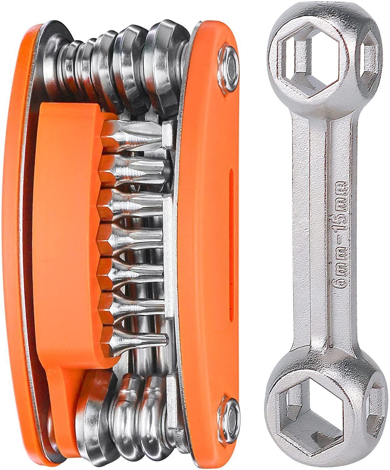 20 in 1 Bike Multitool with Bike Bone Wrench - Portable Bicycle Repair Tool Kit for Mountain & Road Bikes - Cycling Mechanic Multifunction Tool Set with Folding Metric Maintenance Accessories - Perfect for On-the-Go Repairs & Emergency Bike Fixes