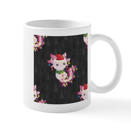 White - Xmas Santa Claus Axolotl Mugs