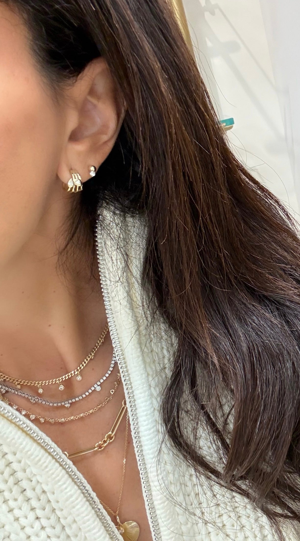 Exquisite Multi-Line Diamond Pear Cage Earrings for Women | Elegant Dangle Drop Earrings for Parties, Weddings & Special Occasions
