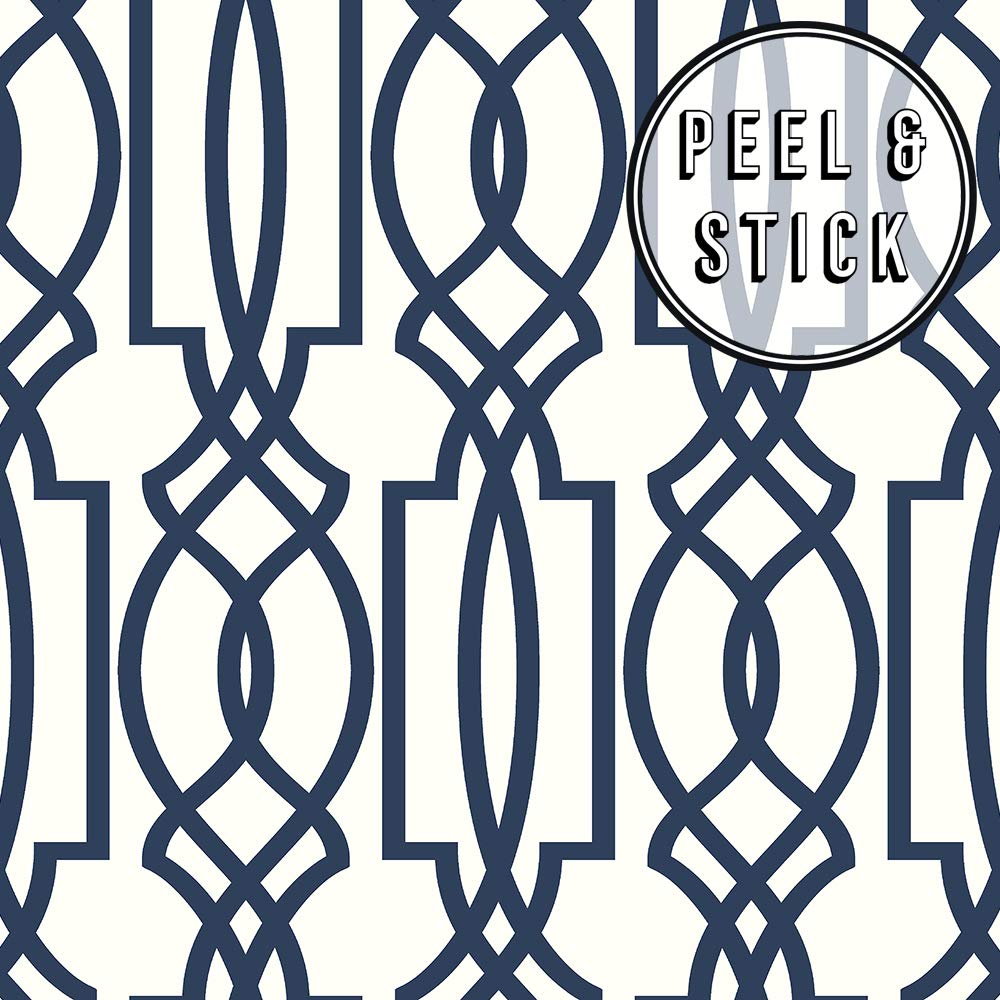 Transform Blue Trellis Peel and Stick Wallpaper - Self-Adhesive Removable Wallpaper for Bedroom, Living Room, Nursery - Easy DIY Home Decor Upgrade